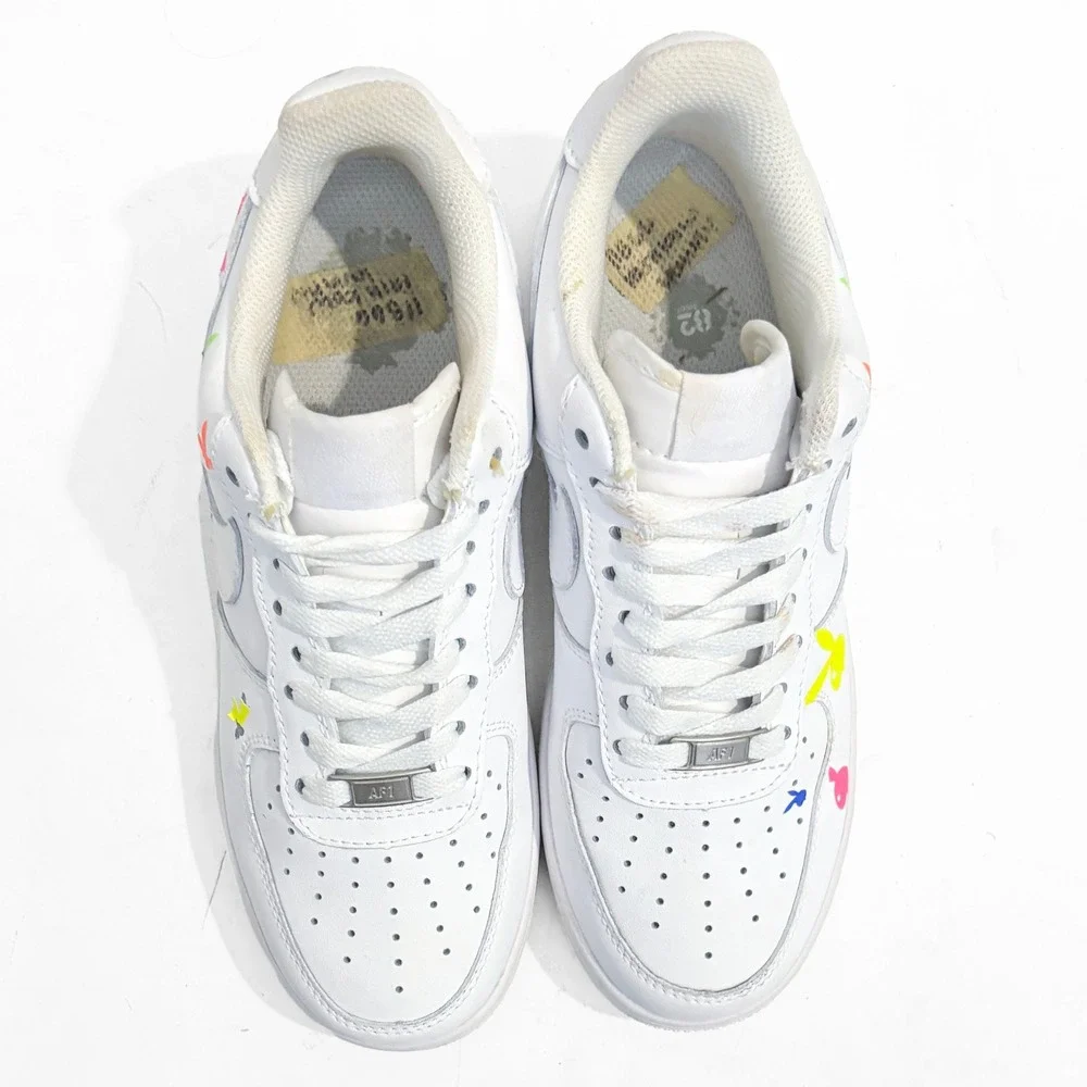 Nike Air Force 1 Custom Rainbow PLAYBOY Low White M 7/W‎ 8.5